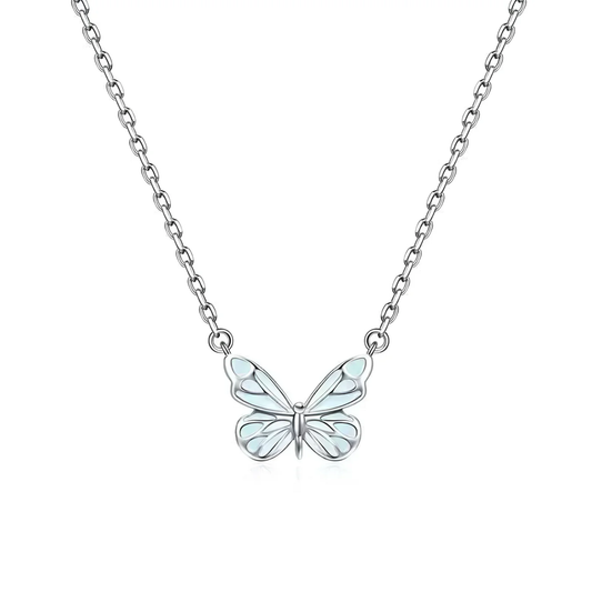 Glow-in-the-Dark Butterfly Necklace (925 Sterling Silver)