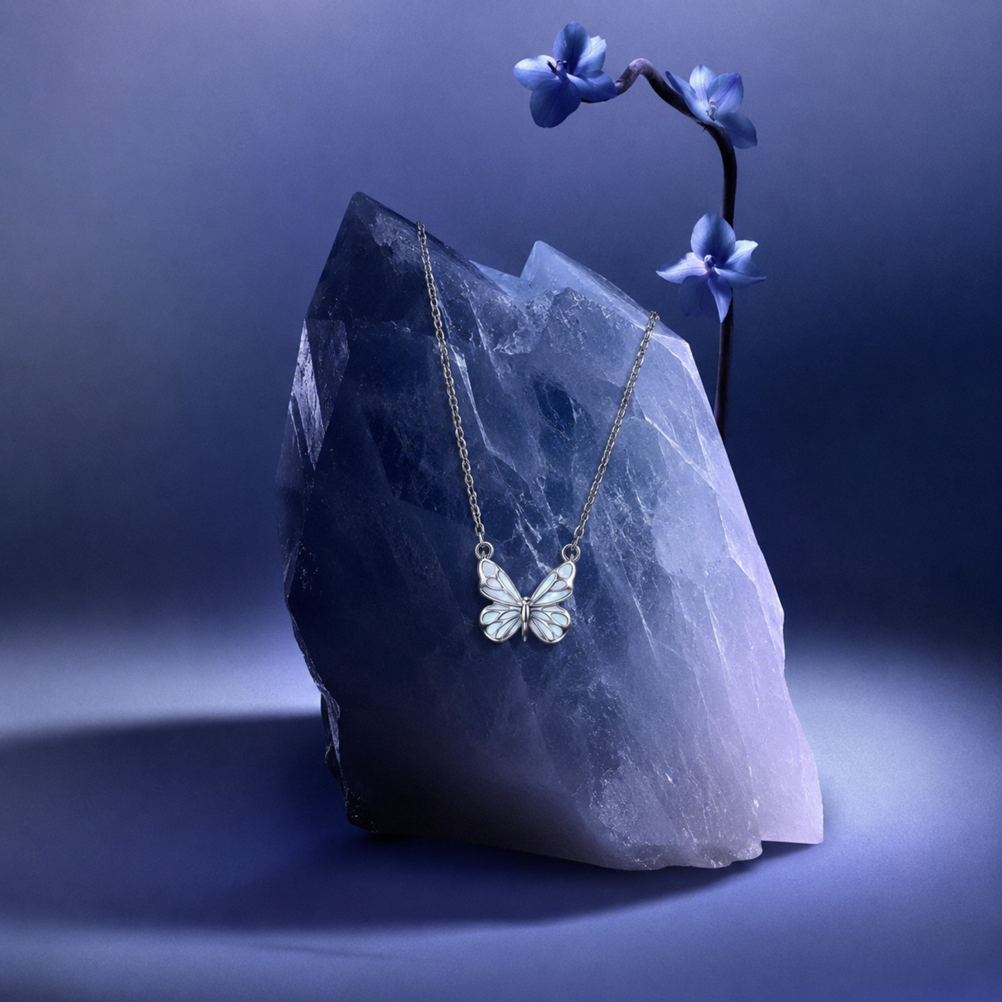 Glow-in-the-Dark Butterfly Set (925 Sterling Silver)