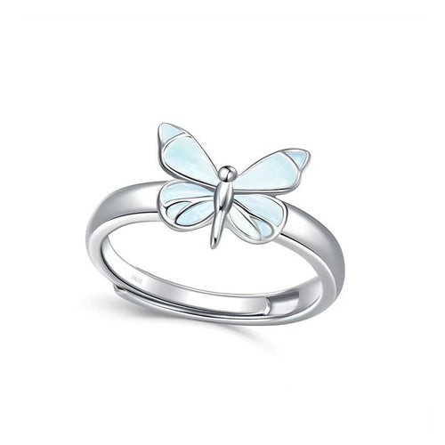 Glow-in-the-Dark Butterfly Ring (925 Sterling Silver)