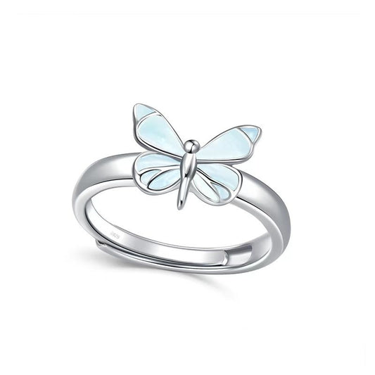 Glow-in-the-Dark Butterfly Ring (925 Sterling Silver)