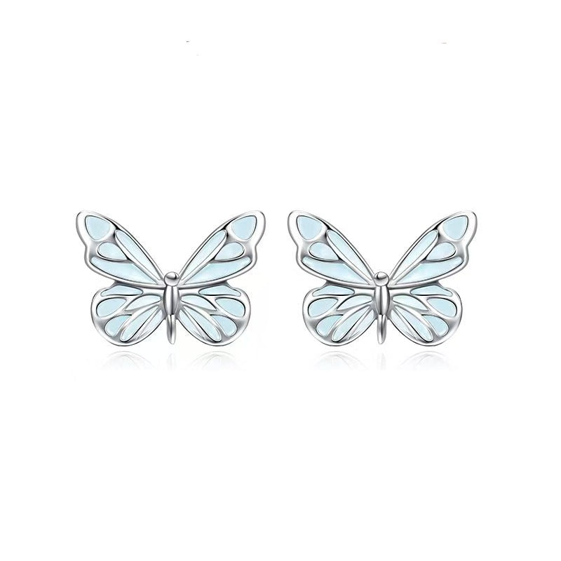 Glow-in-the-Dark Butterfly Earrings (925 Sterling Silver)