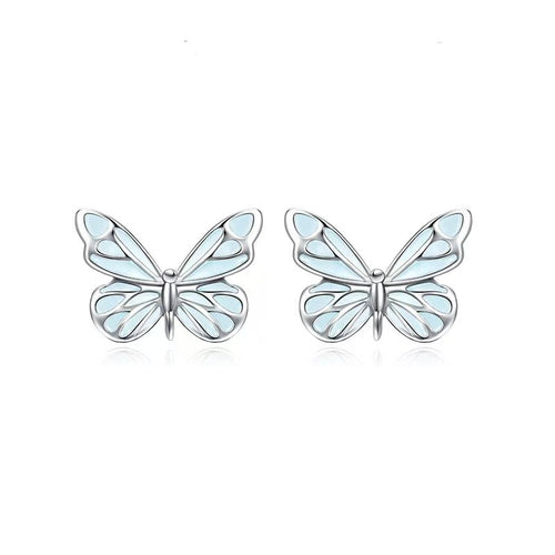 Glow-in-the-Dark Butterfly Earrings (925 Sterling Silver)