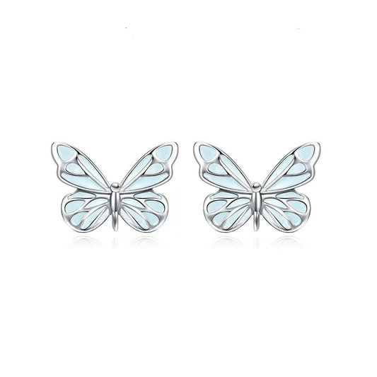 Glow-in-the-Dark Butterfly Earrings (925 Sterling Silver)
