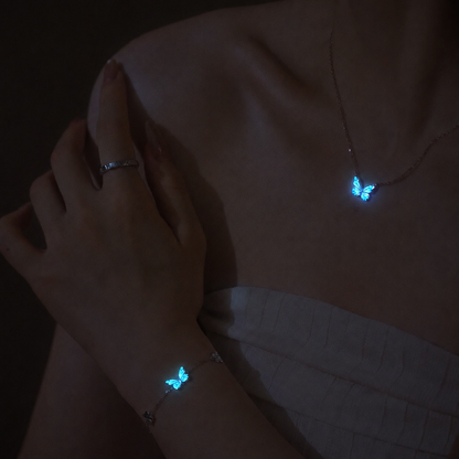 Glow-in-the-Dark Butterfly Set (925 Sterling Silver)